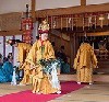 磐梯神社の舟引き祭りと巫女舞